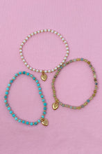 Load image into Gallery viewer, Stone Bead Heart Anklet