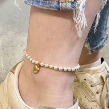 Load image into Gallery viewer, Stone Bead Heart Anklet