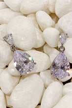 Load image into Gallery viewer, Crystal Clear Teardrop Earrings