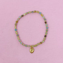 Load image into Gallery viewer, Stone Bead Heart Anklet