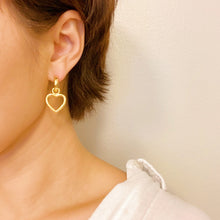 Load image into Gallery viewer, Love From Milan Heart Drop Earrings