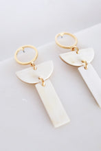 Load image into Gallery viewer, Con Dao II Geo Buffalo Horn Post Dangle Earrings