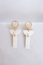 Load image into Gallery viewer, Con Dao II Geo Buffalo Horn Post Dangle Earrings