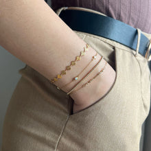 Load image into Gallery viewer, Diamond and Opal Station Chain