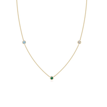 Load image into Gallery viewer, Customized Birthstone Station Necklace
