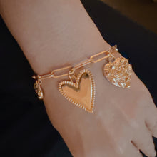 Load image into Gallery viewer, Five Hearts Charm Bracelet