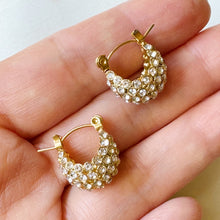 Load image into Gallery viewer, Sparkle Knit Classy Hoop Earrings