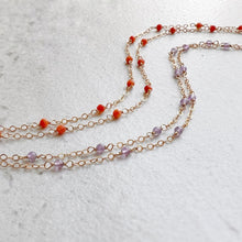 Load image into Gallery viewer, Amethyst Layered Anklet