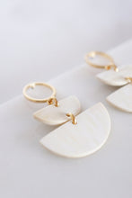 Load image into Gallery viewer, Saigon II Geo Buffalo Horn Post Dangle Earrings