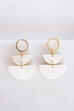 Load image into Gallery viewer, Saigon II Geo Buffalo Horn Post Dangle Earrings