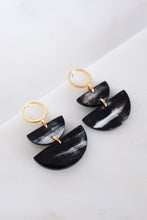 Load image into Gallery viewer, Saigon II Geo Buffalo Horn Post Dangle Earrings