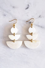 Load image into Gallery viewer, Saigon 16K Gold Plated Geometric Statement Buffalo Horn Earrings
