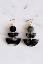 Load image into Gallery viewer, Saigon 16K Gold Plated Geometric Statement Buffalo Horn Earrings