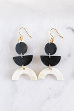 Load image into Gallery viewer, Vui Mung Geometric Buffalo Horn Statement Earrings
