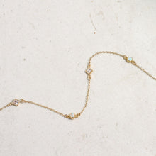 Load image into Gallery viewer, Diamond and Opal Station Chain