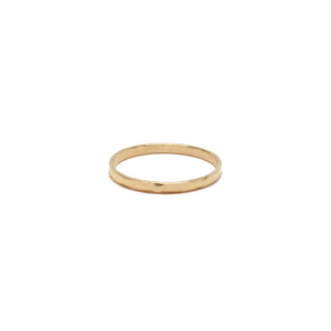 14KT Gold Hammered Stacking Ring