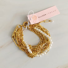 Load image into Gallery viewer, Multi Chain &amp; Pearl Bracelet
