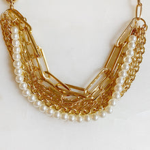 Load image into Gallery viewer, Multi Chain &amp; Pearl Bracelet
