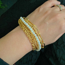 Load image into Gallery viewer, Multi Chain &amp; Pearl Bracelet

