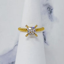 Load image into Gallery viewer, Braided Single Stone Ring

