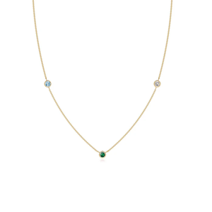 Customized Birthstone Station Necklace