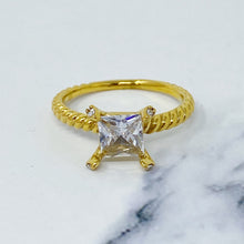 Load image into Gallery viewer, Braided Single Stone Ring
