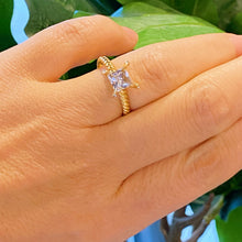 Load image into Gallery viewer, Braided Single Stone Ring
