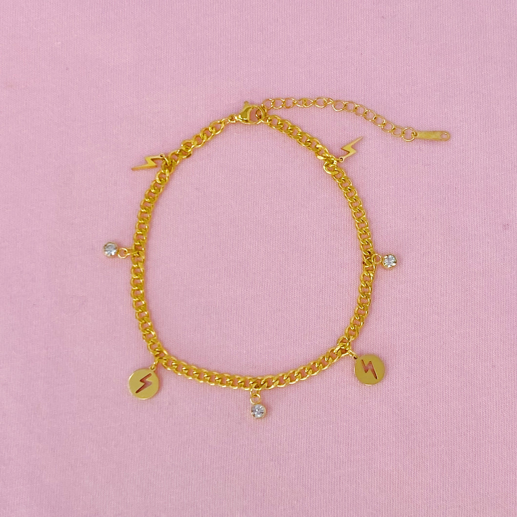 Lightening Bolt Chain Anklet