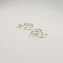 Load image into Gallery viewer, Huggie Flat Classic Hoops
