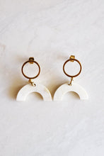 Load image into Gallery viewer, Hanh Tinh Geo Icon Buffalo Horn Post Earrings
