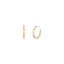 Load image into Gallery viewer, Huggie Flat Classic Hoops
