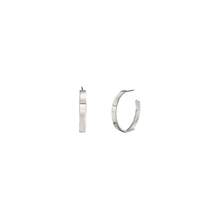 Load image into Gallery viewer, Huggie Flat Classic Hoops
