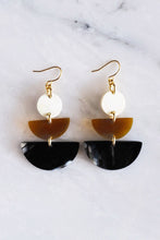 Load image into Gallery viewer, Saigon 16K Gold Plated Geometric Statement Buffalo Horn Earrings
