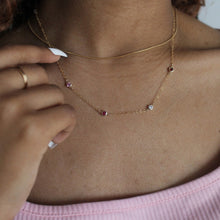 Load image into Gallery viewer, Customized Birthstone Station Necklace
