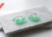 Load image into Gallery viewer, Alice Aquamarine Hoops
