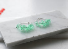 Load image into Gallery viewer, Alice Aquamarine Hoops
